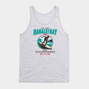 Hanalei Beach Bay Surfer Vintage Tank Top